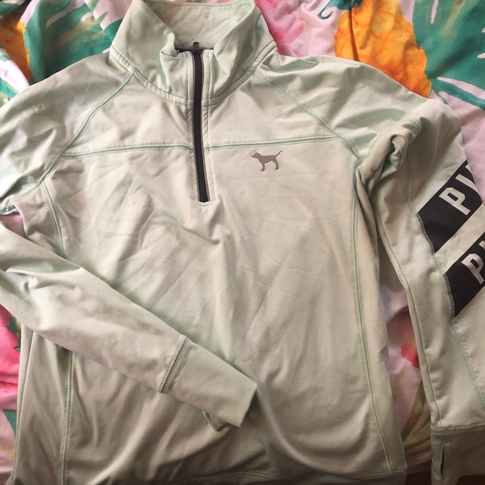 Vs pink teal half-zip